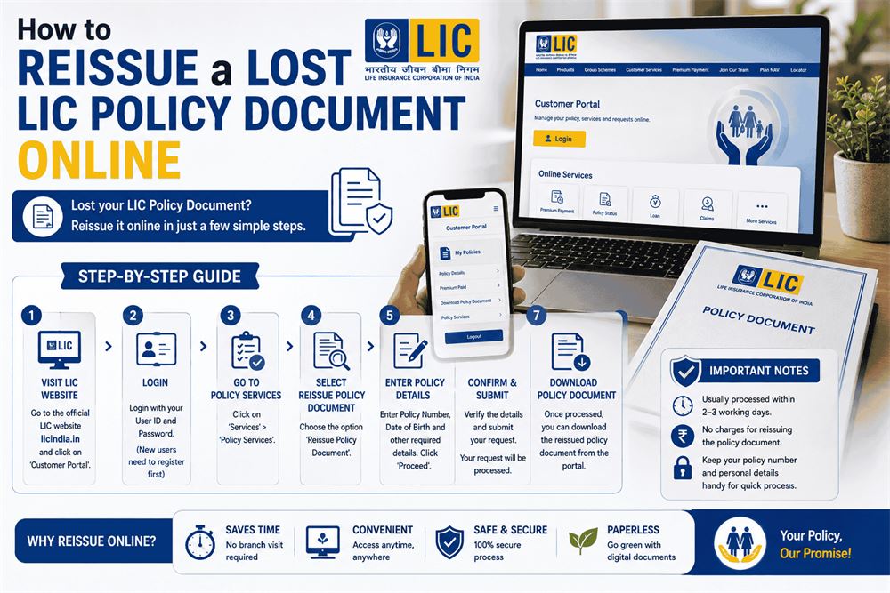 How to Reissue a Lost LIC Policy Document Online Guide